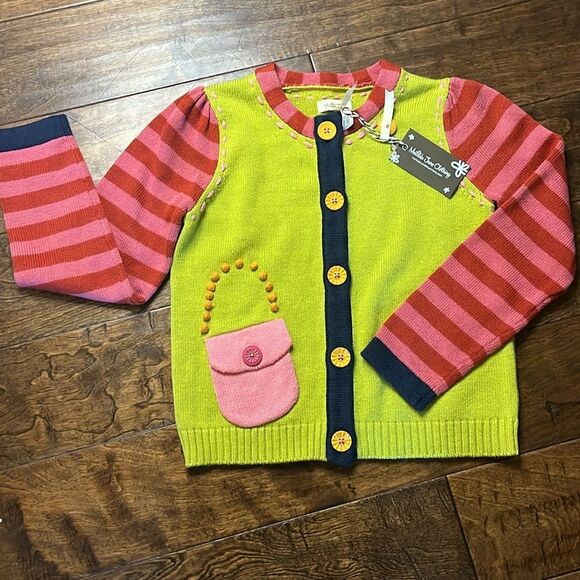 Matilda Jane Little Shopper Sweater Cardigan, size 8 - Picture 1 of 12